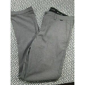 TravisMathew Mens Golf Pants 34 Gray Micro-Houndstooth Stretch Polyester Blend S